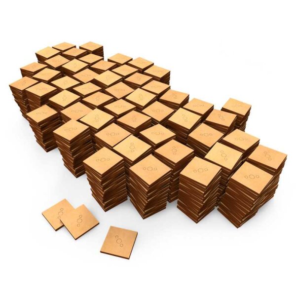 Green Stuff World - MDF Bases - Square 30 mm (Pack x500)