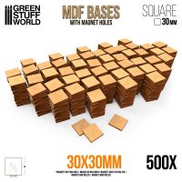 Green Stuff World - MDF Bases - Square 30 mm (Pack x500)