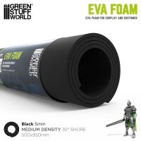 Green Stuff World - Cosplay Black EVA foam 5mm - Medium Density