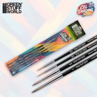 Green Stuff World - Synthetic Cel Shading Brushes Pack x4