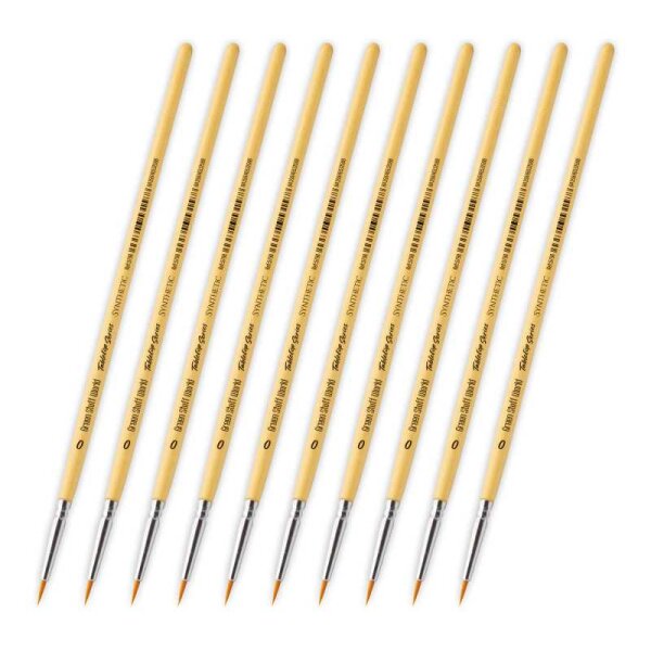 Green Stuff World - TABLETOP SERIES Synthetic Brush Set 0 (Pack of 10)