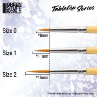 Green Stuff World - TABLETOP SERIES Synthetic Brush Set 0 (Pack of 10)
