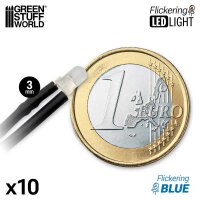 Green Stuff World - Blue Flickering LED Lights 3mm