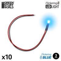 Green Stuff World - Blue Flickering LED Lights 3mm