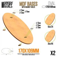 Green Stuff World - MDF Bases - Oval 170x109mm