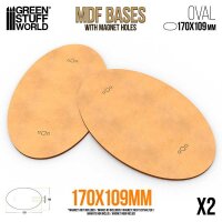 Green Stuff World - MDF Bases - Oval 170x109mm