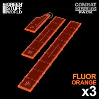 Green Stuff World - 3-6-9 Combat Ruler Pack - Fluor Orange