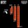 Green Stuff World - 3-6-9 Combat Ruler Pack - Fluor Orange