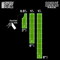 Green Stuff World - 3-6-9 Combat Ruler Pack – Fluor Green