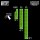 Green Stuff World - 3-6-9 Combat Ruler Pack – Fluor Green