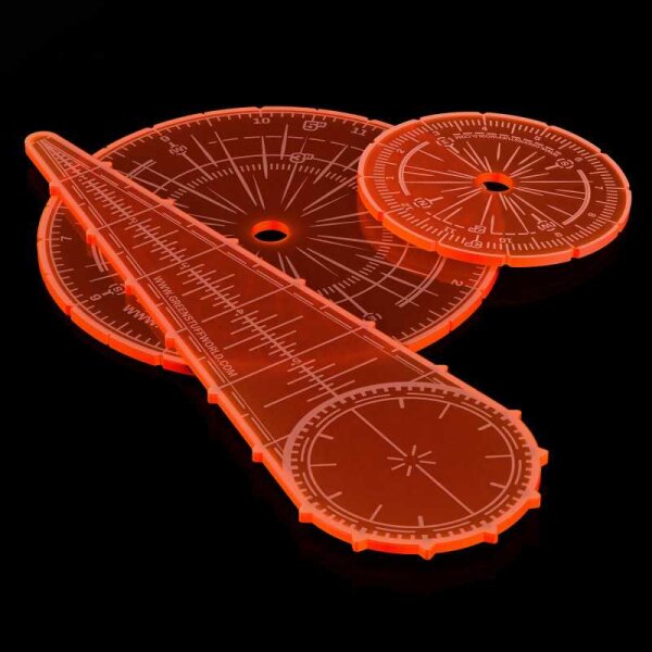 Green Stuff World - Blast Markers and Templates - Fluor Orange