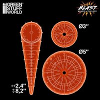 Green Stuff World - Blast Markers and Templates - Fluor Orange