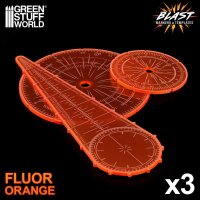 Green Stuff World - Blast Markers and Templates - Fluor Orange