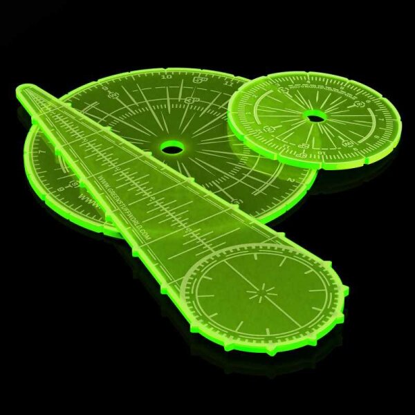 Green Stuff World - Blast Markers and Templates - Fluor Green