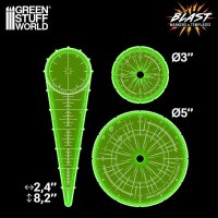 Green Stuff World - Blast Markers and Templates - Fluor Green