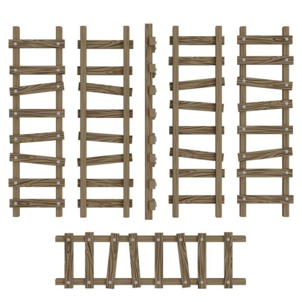Green Stuff World - Large Wooden Ladders 1:48-1:35