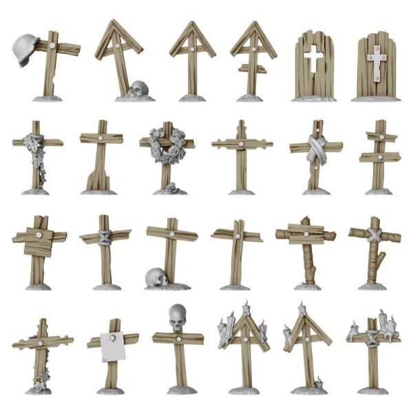 Green Stuff World - Trench Wooden Crosses 1:48-1:35