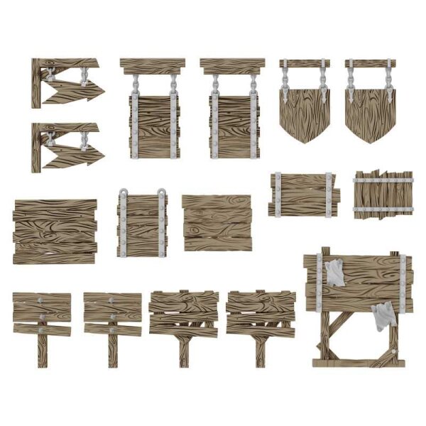 Green Stuff World - Wood Signs 1:48-1:35