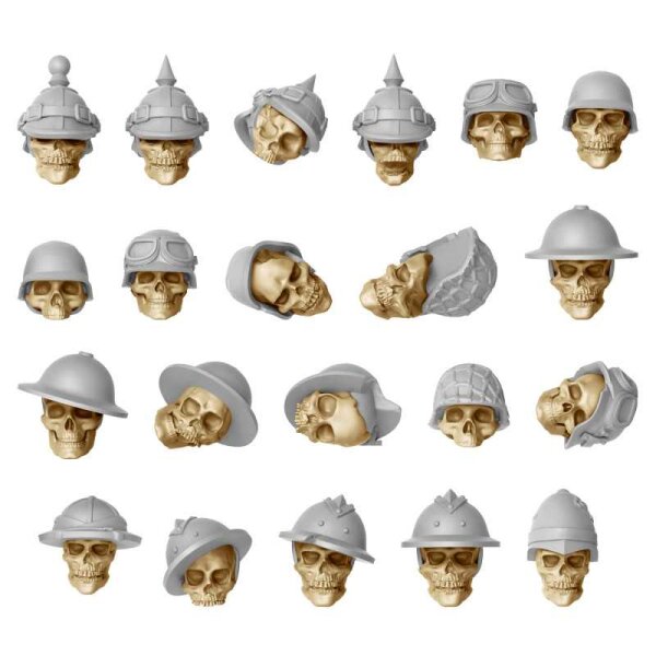 Green Stuff World - Skulls with Helmets 1:48