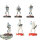 Galaktische Republik - 6x Phase II Clone Troopers - teilweise bemalt