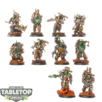 Death Guard - 10x Plague Marines - bemalt