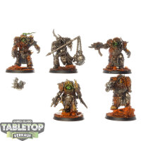 Death Guard - 5x Blightlord Terminators - teilweise bemalt