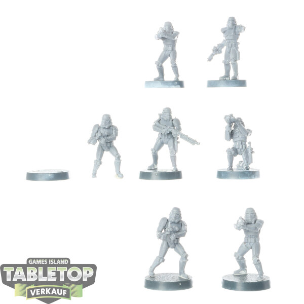 Galaktisches Imperium - 7x Stormtroopers - unbemalt