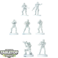 Galaktisches Imperium - 7x Stormtroopers - grundiert