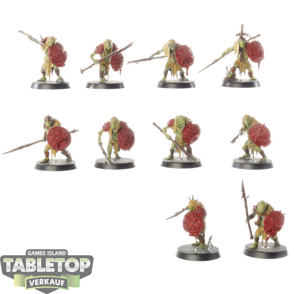 Orruk Warclans - 10 x Gutrippaz - teilweise bemalt
