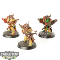 Orruk Warclans - 3 x Man-Skewer Boltboyz - bemalt