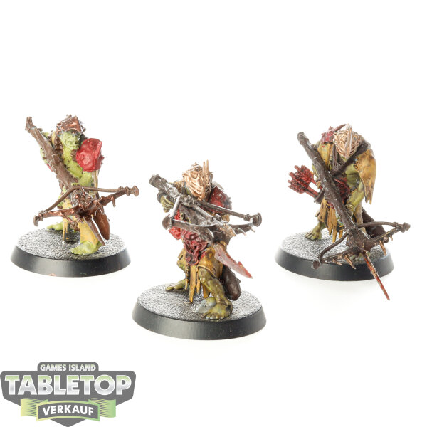 Orruk Warclans - 3 x Man-Skewer Boltboyz - bemalt