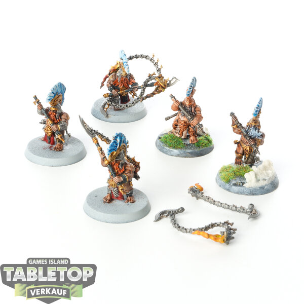 Fyreslayers - 5x Hearthguard Berzerkers - bemalt