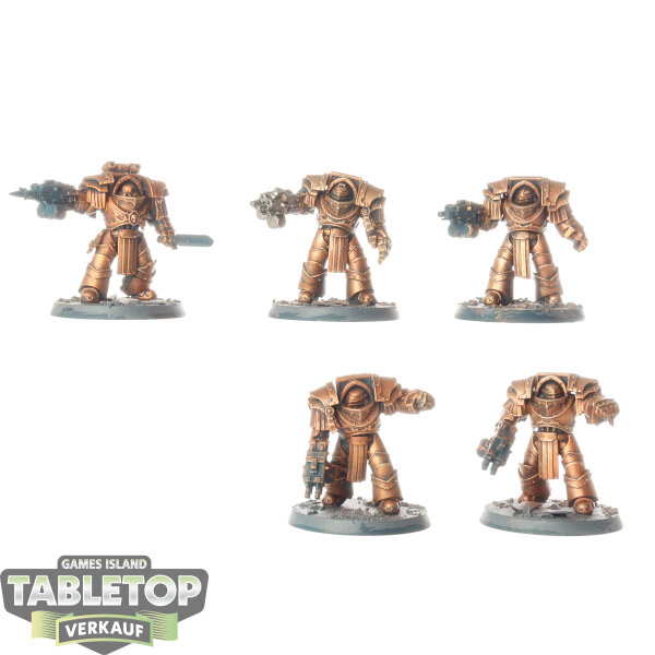 Horus Heresy - 5x Legion Cataphractii Terminator Squad - teilweise bemalt