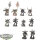 Chaos Space Marines - 10x Chaos Space Marines - teilweise bemalt
