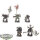 Chaos Space Marines - 5x Chaos Space Marines - teilweise bemalt