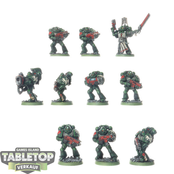 Dark Angels - 10x Tactical Squad klassisch - bemalt