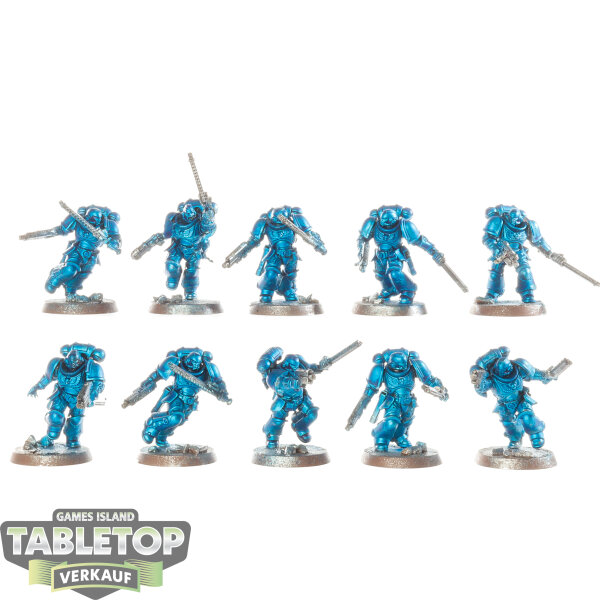 Space Marines - 10x Assault Intercessors - teilweise bemalt