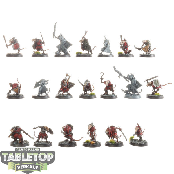 Skaven - 20x Clanrats - teilweise bemalt
