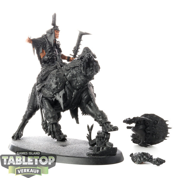Orruk Warclans - Killaboss on Great Gnashtoof - teilweise bemalt