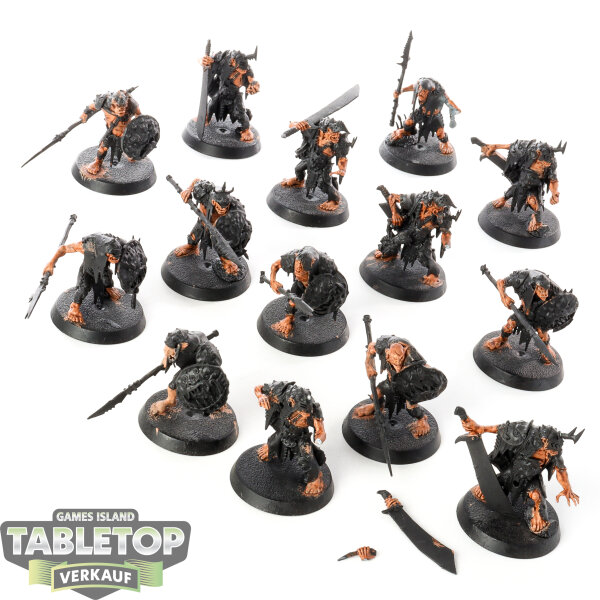 Orruk Warclans - 14x Gutrippaz - teilweise bemalt
