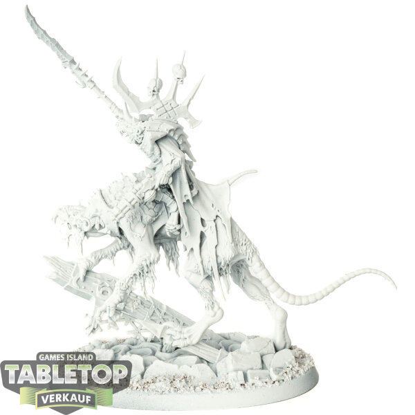 Skaven - Clawlord on Gnaw-beast - teilweise bemalt