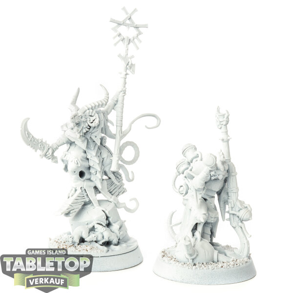 Skaven - Grey Seer & Warlock Engineer - grundiert