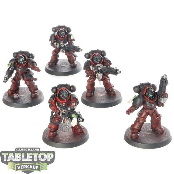 Space Marines - 5x Heavy Intercessors - teilweise bemalt