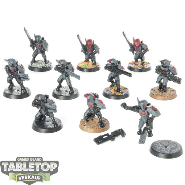 Tau Empire - 10x Fire Warriors Strike Team - bemalt