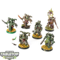 Death Guard - 6x Plague Marines - bemalt