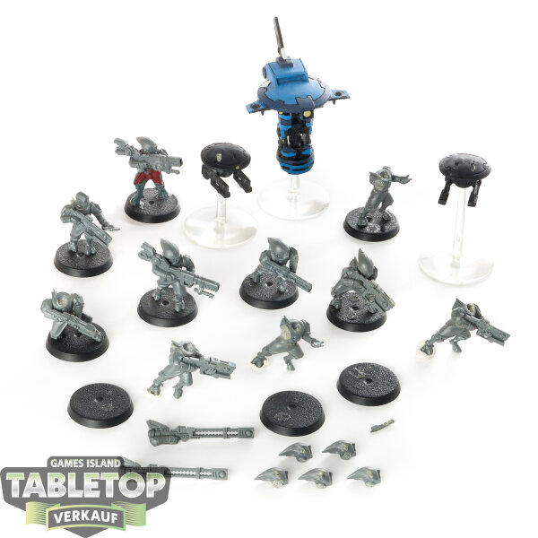 Tau Empire - 10x Pathfinder Team - teilweise bemalt