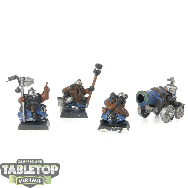 Dwarfen Mountain Holds - Dwarf Cannon & Crew (Battle for Skull Pass) - teilweise bemalt