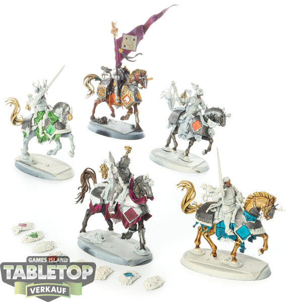 Cities of Sigmar - 5 Freeguild Cavaliers - teilweise bemalt
