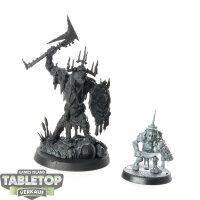 Orruk Warclans - Killaboss with Stab-grot - teilweise bemalt