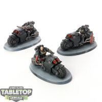 Space Marines - 3 Outriders - teilweise bemalt